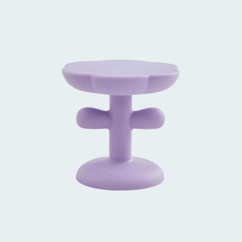 Minimalist floral wood acrylic coffee tables, Lighom — Purple