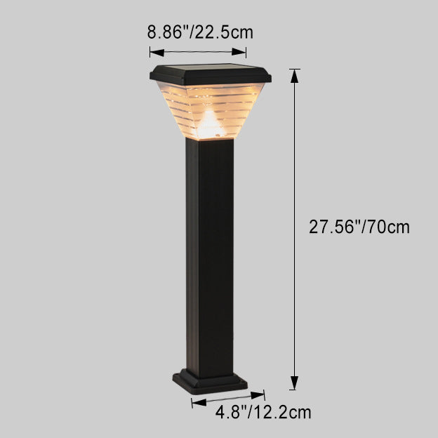 Minimalist Square Cylinder Solar LED Outdoor Light