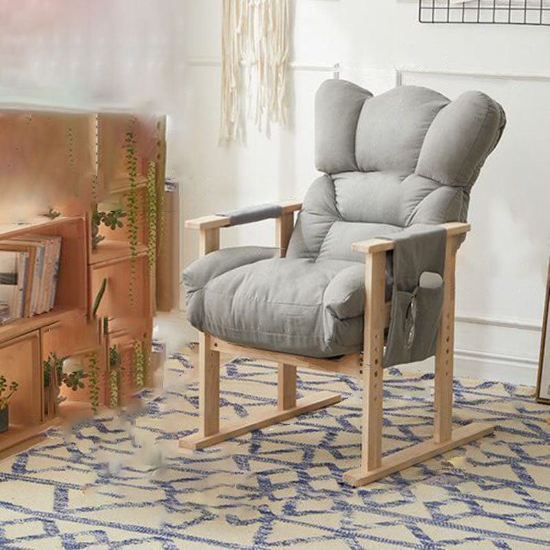 Modern Upholstered Wood Adjustable Accent Chair