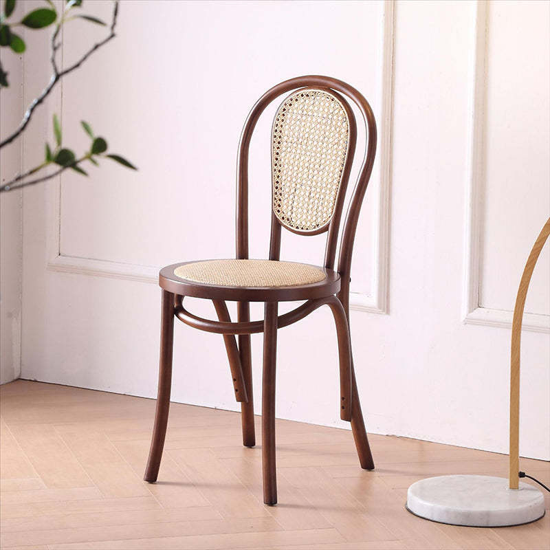 Traditional woven wooden rattan wood dining chairs & benches