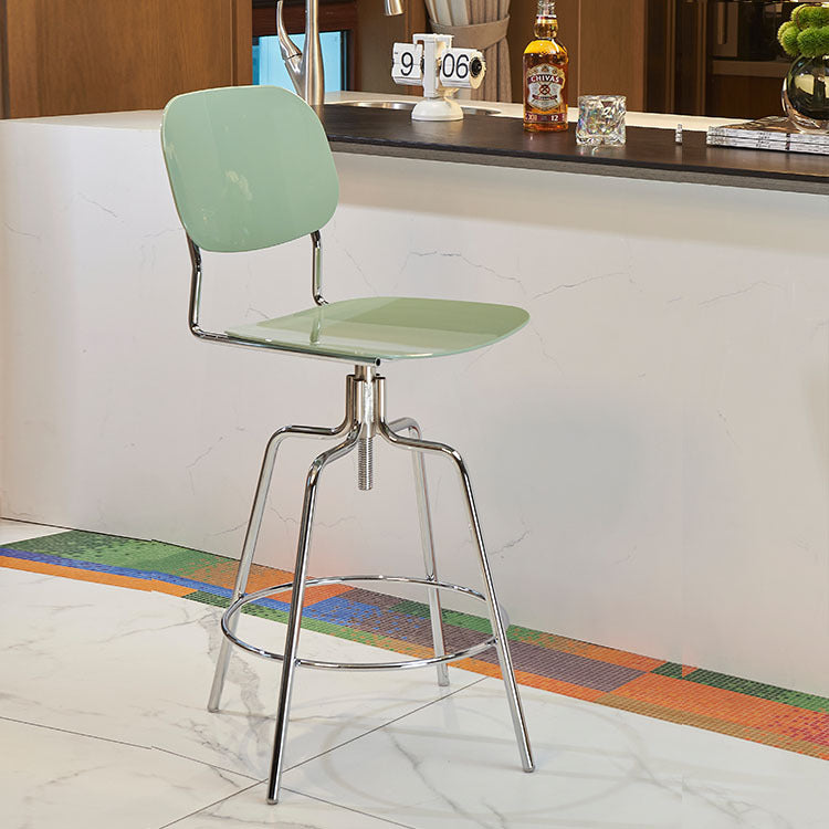 Scandinavian Plastic Metal Bar Stool