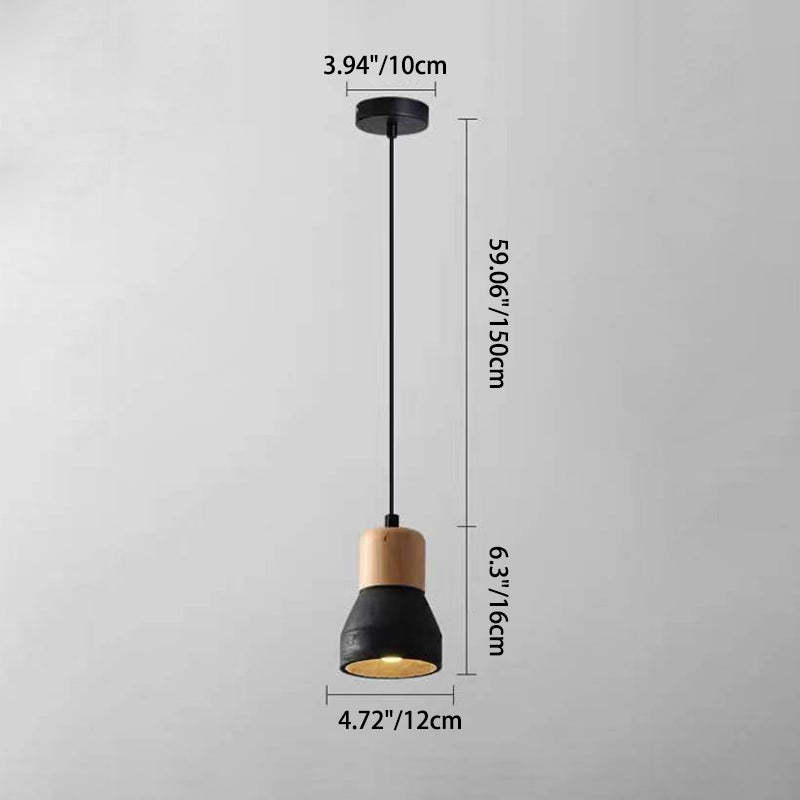 Nordic Cement Tapered Mini LED Pendant