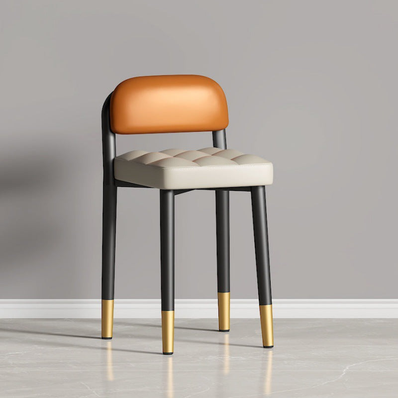 Modern Fabric Upholstered Low Back Vanity Stool