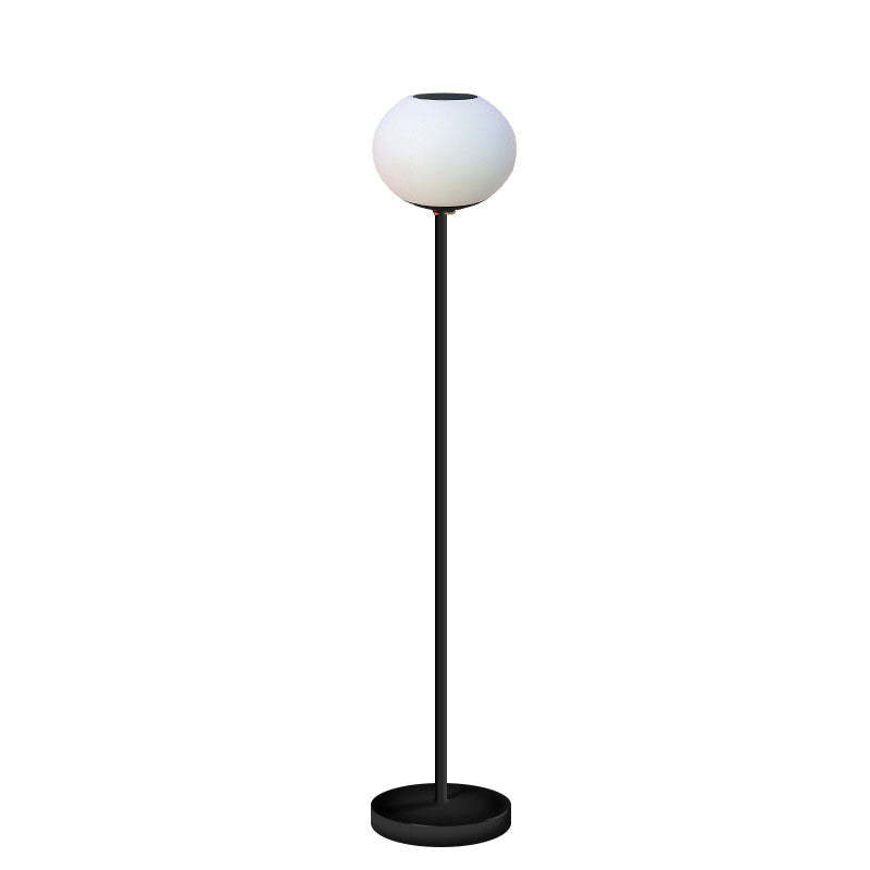 Solar Wrought Iron Oval LED Outdoor Floor Lamp