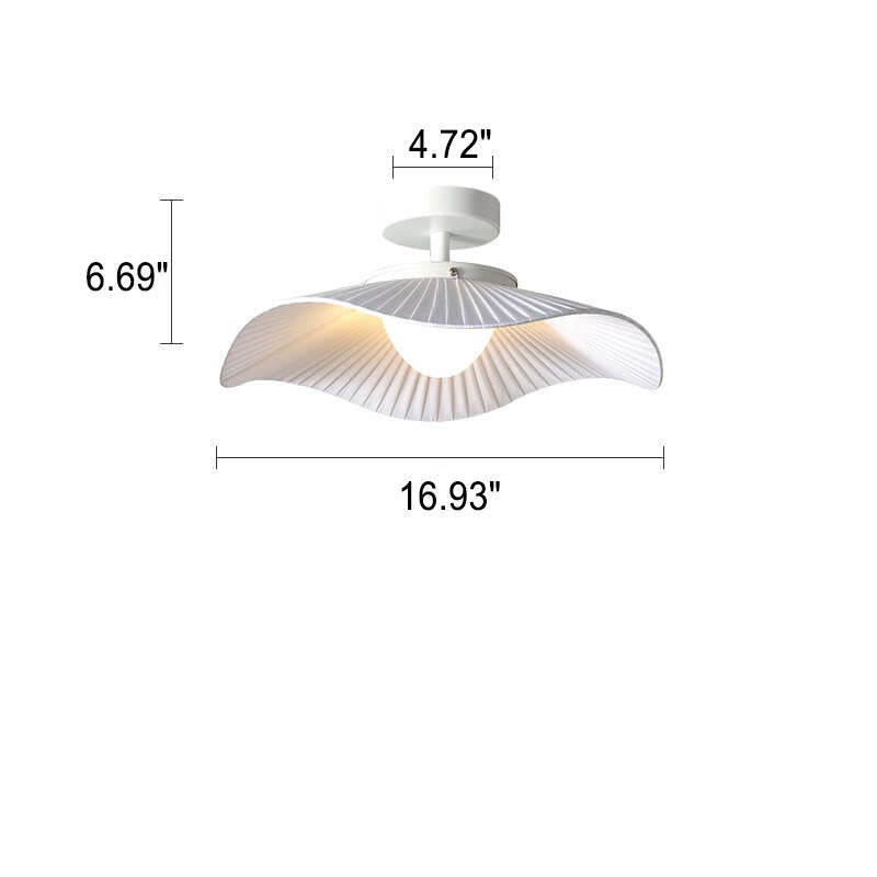 Modern Cloth Lotus Leaf LED Ceiling Light