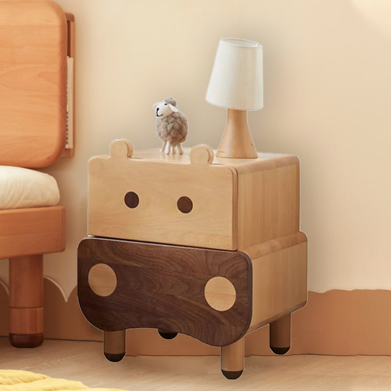 Creative bear kids nightstands in wood