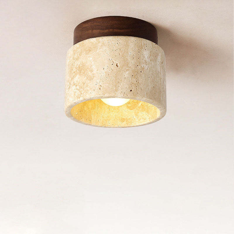 Minimalist Travertine 1-Light Ceiling Light