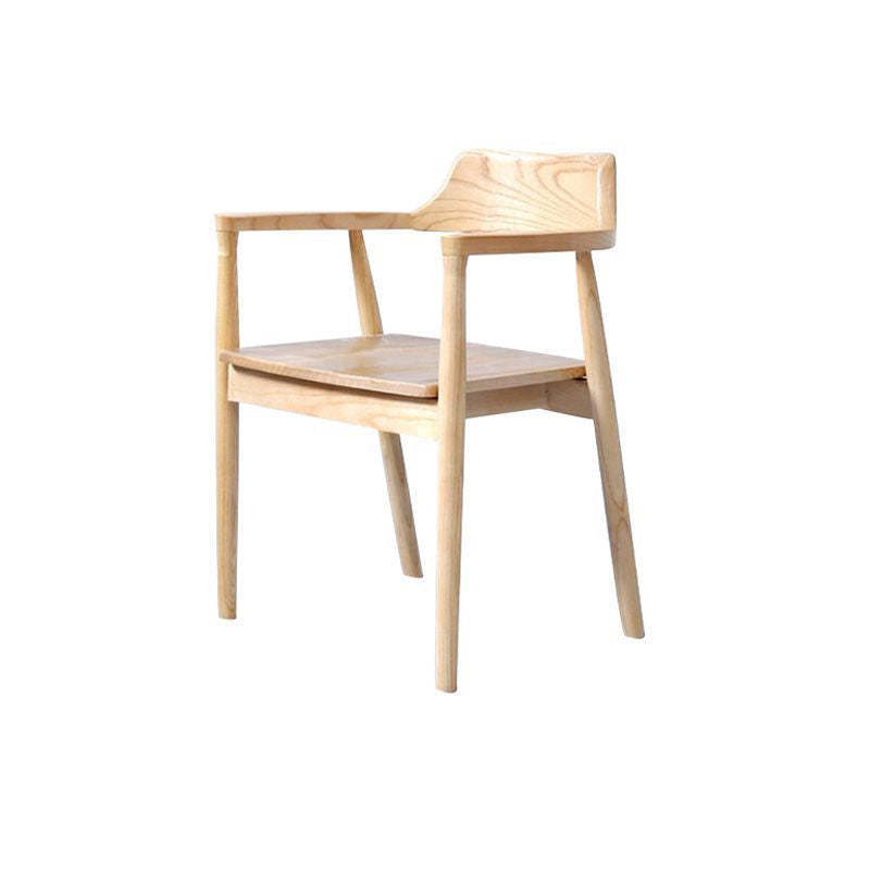 Nordic Ash Wood Curved Dining Chair