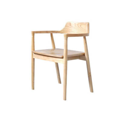 Nordic Ash Wood Curved Dining Chair