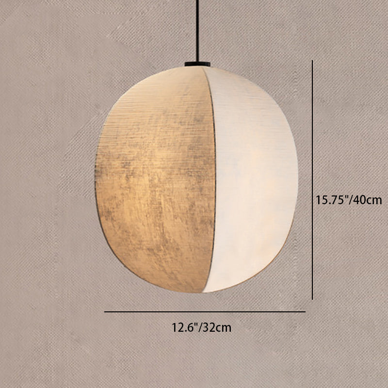 Japanese Zen Silk Lantern Pendant Light