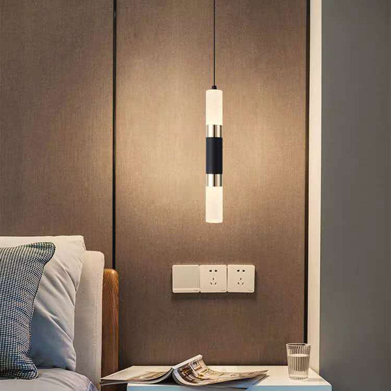 Minimalist Cylinder Aluminum Acrylic LED Pendant Light
