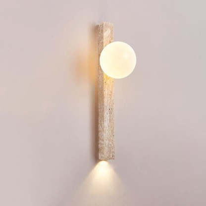 Japanese Long Strip Yellow Travertine Sconce