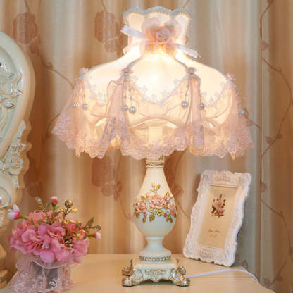 European Vase Palace Resin Fabric Table Lamp — A / 220V-240V For UK/AU