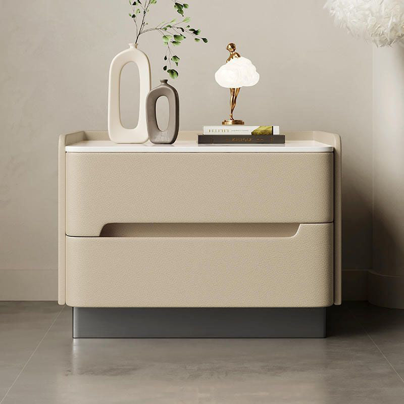 Nordic Sintered Stone Side Table 2-Drawer