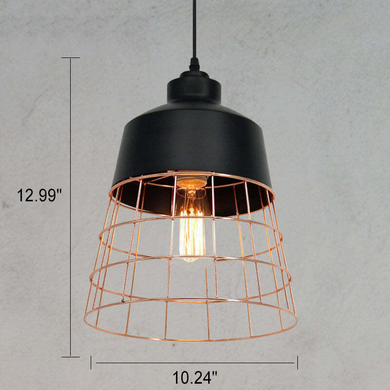 Nordic Iron Geometric Cage Pendant Light