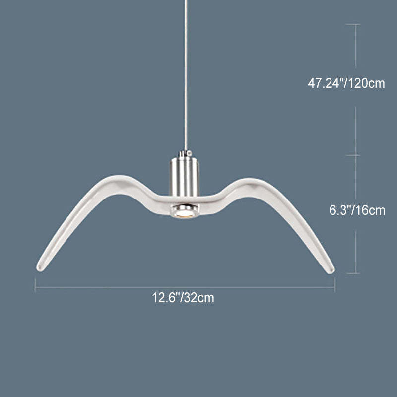 Nordic Wrought Iron Seagull LED Pendant Light