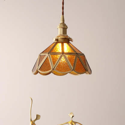 Nordic cone water brass glass pendant lighting