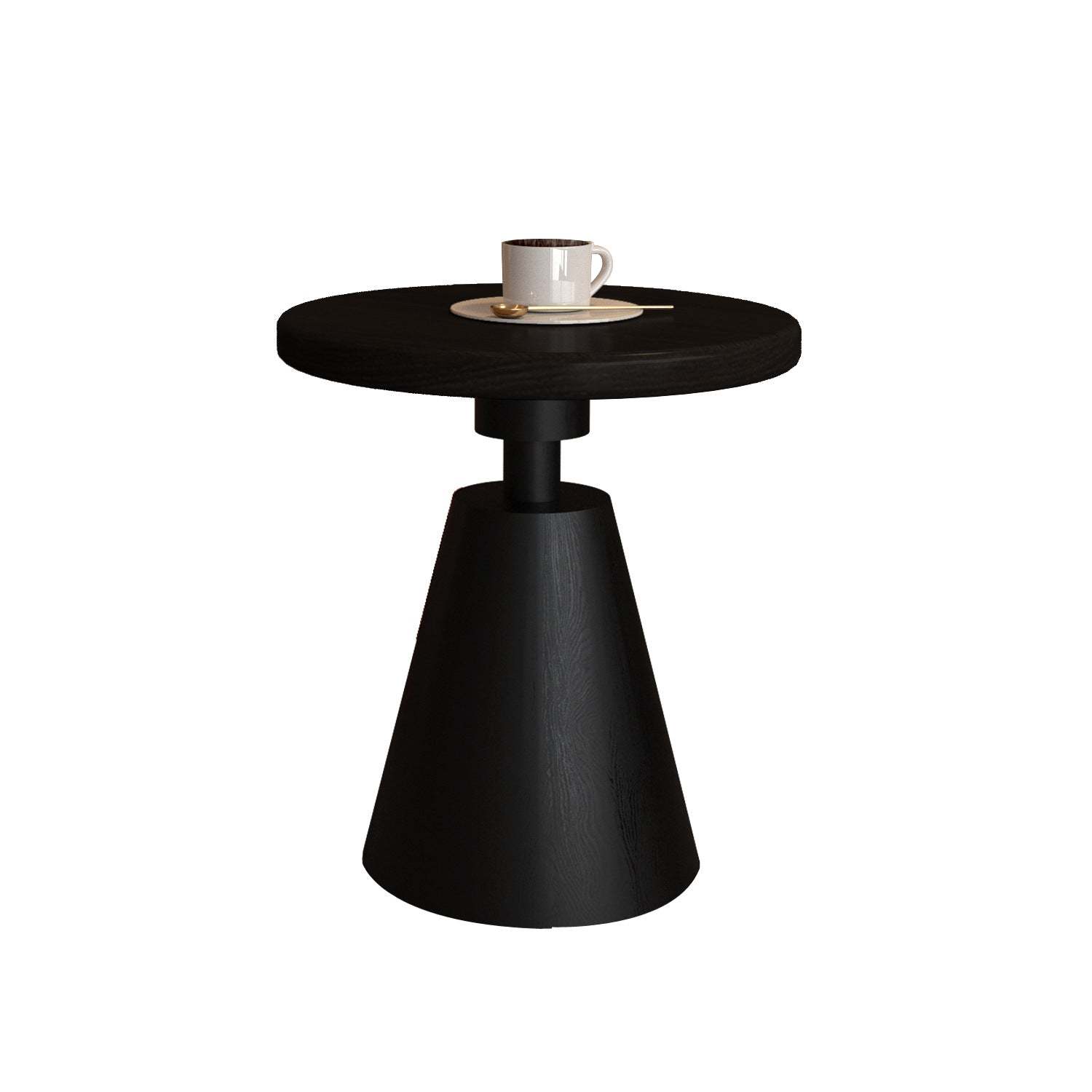 Minimalist Cone Base Wood Metal Coffee Table