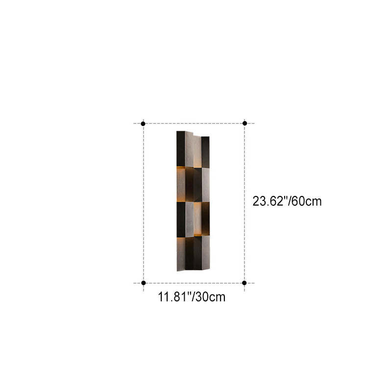 Retro Aluminum Rectangular LED Wall Sconce