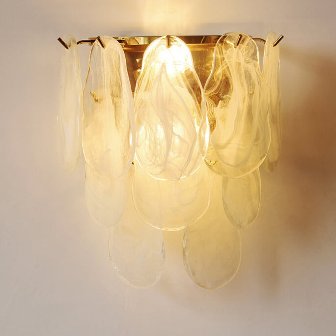 Gold glass decor home wall sconces - luxury — Three Layers / 220V-240V (UK/AU