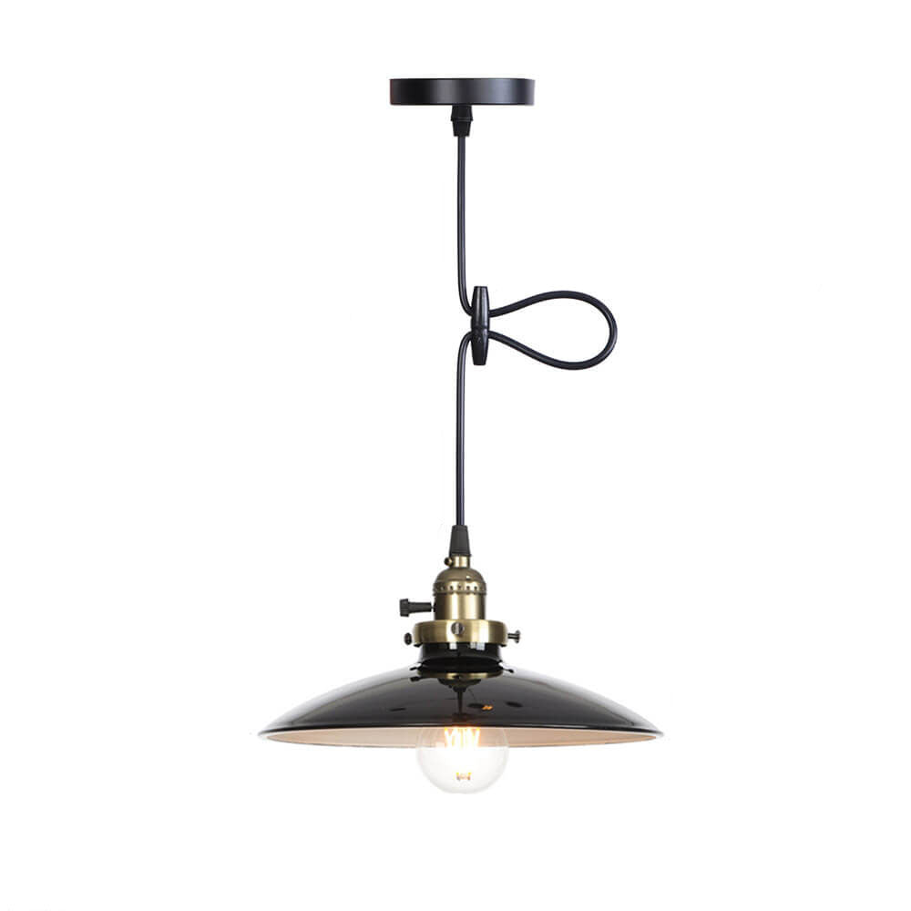 Industrial Iron Multicolor Bowl Pendant Light — A / White / 110V-120V For US/CA