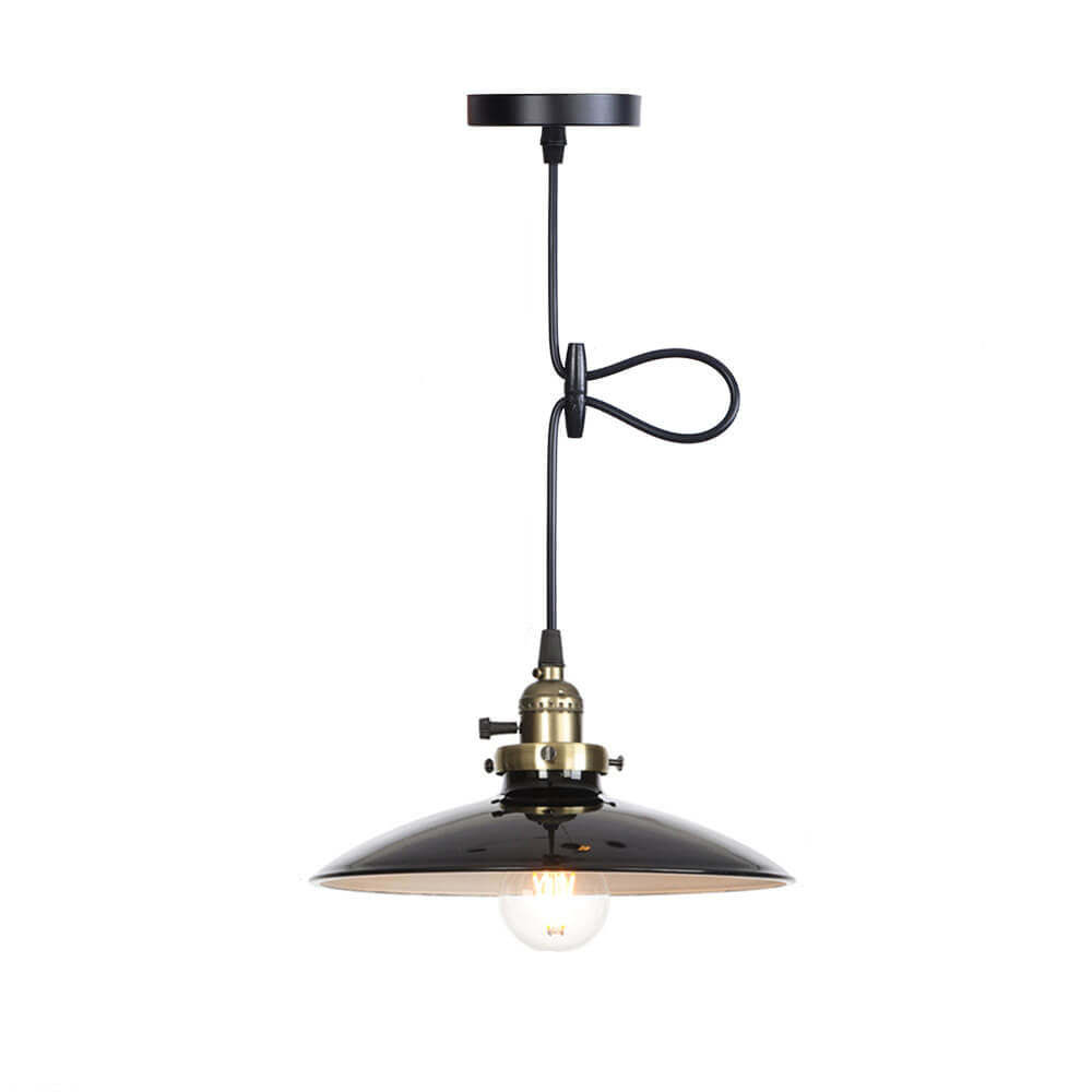 Industrial Iron Multicolor Bowl Pendant Light — A / White / 110V-120V For US/CA