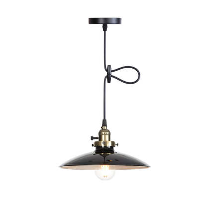 Industrial Iron Multicolor Bowl Pendant Light — A / White / 110V-120V For US/CA