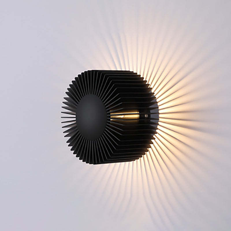 Minimalist Aluminum Sunflower LED Sconce