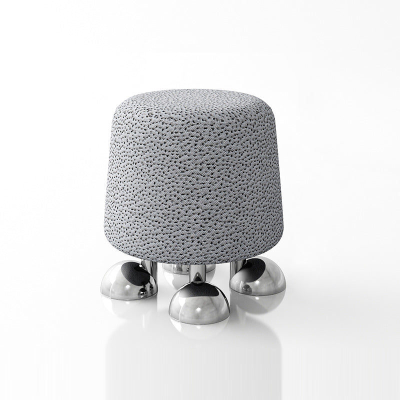Modern Wood Stainless Steel Vanity Stool