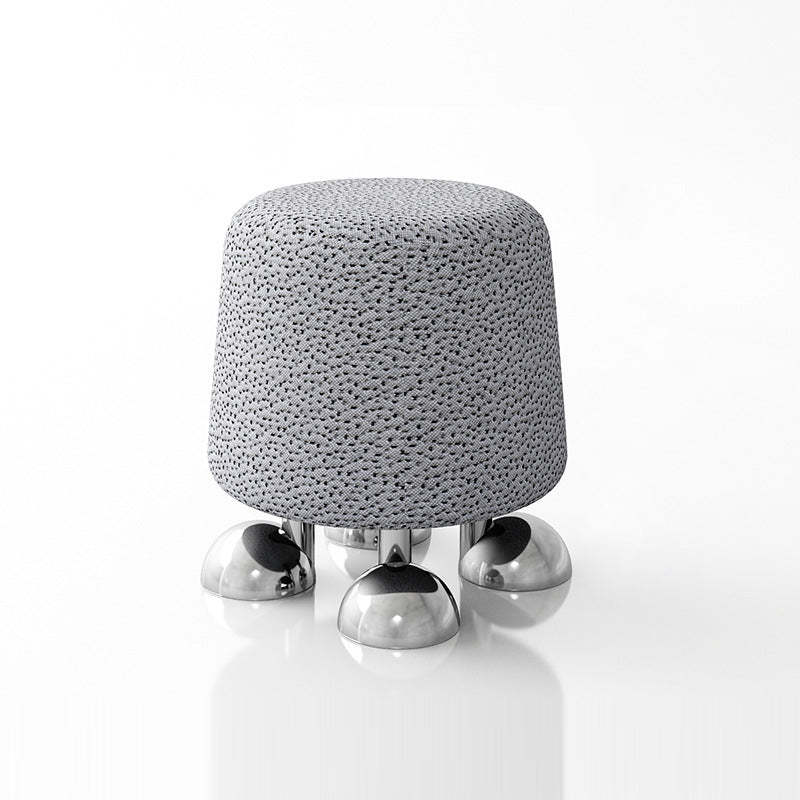 Modern Wood Stainless Steel Vanity Stool
