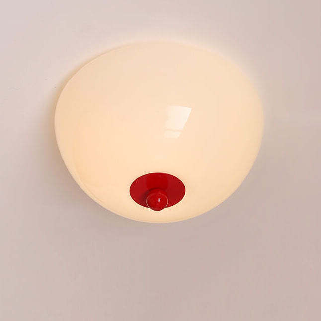 Nordic Iron Round Glass 4-Light Flush Ceiling Light