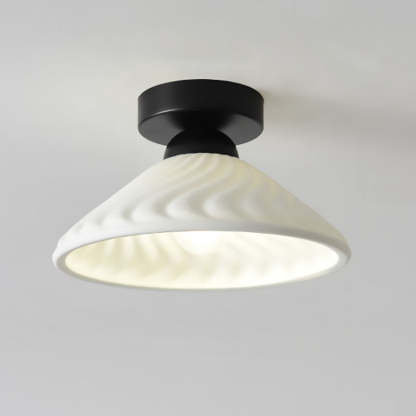 Modern Ceramic Disc Semi-Flush Ceiling Light — B / Gold / 220V-240V For UK/AU