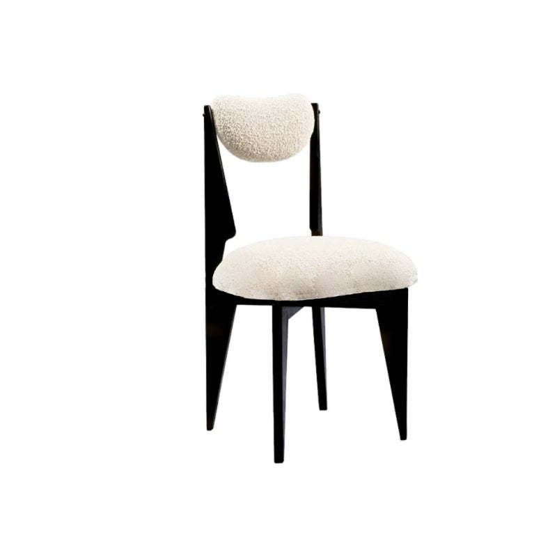 Minimalist Wood Velvet Dining Chair