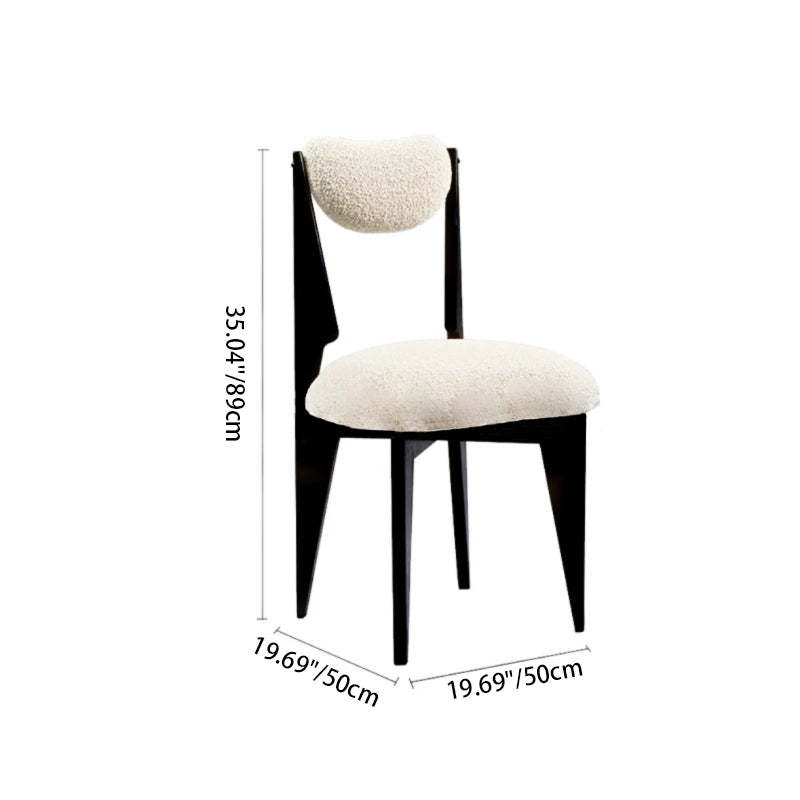 Minimalist Wood Velvet Dining Chair