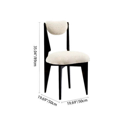 Minimalist Wood Velvet Dining Chair