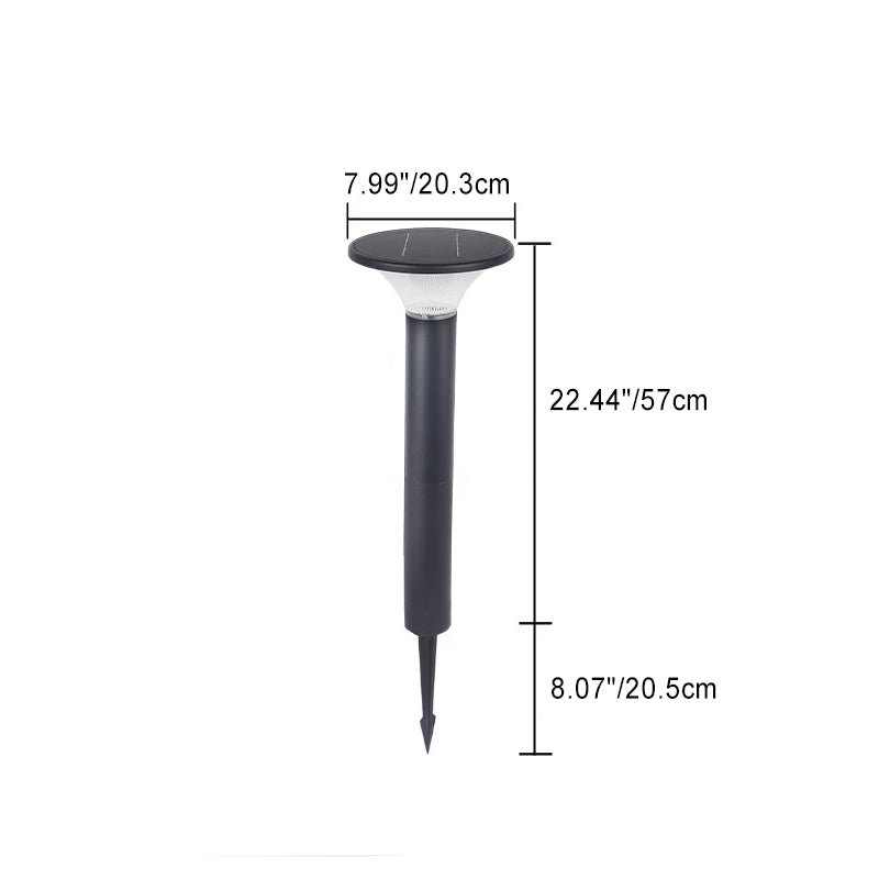 Minimalist Solar Round Ground Aluminum LED Light