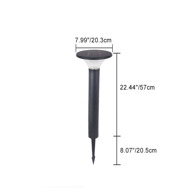 Minimalist Solar Round Ground Aluminum LED Light