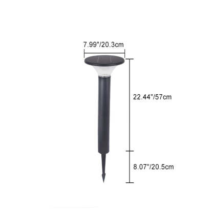 Minimalist Solar Round Ground Aluminum LED Light