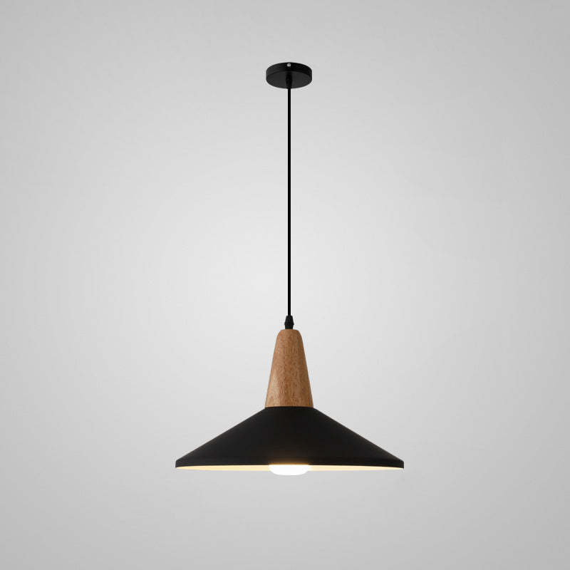 Nordic Macaron Aluminum Wood Pendant Light
