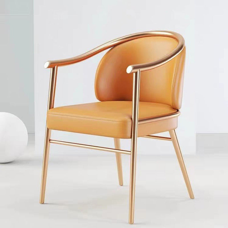Contemporary Iron Velvet Armchair