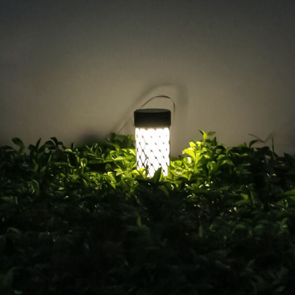 Solar Woven Cylindrical Cage LED Landscape Light