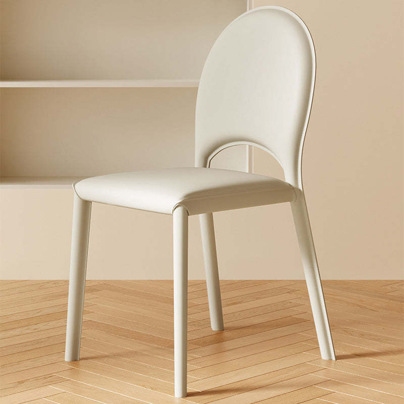 Oval leather steel dining chairs & benches for dining room