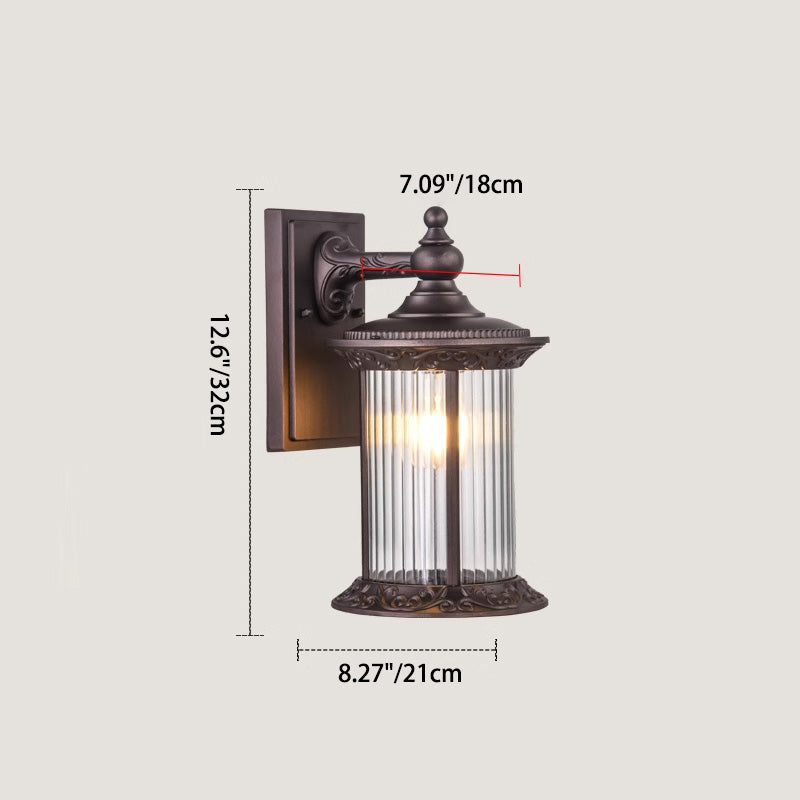 Retro cylinder black wall sconces — Small / Brown / 220V-240V (UK/AU)