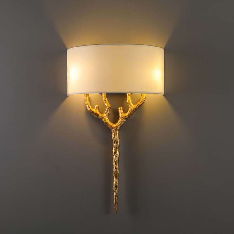 Branch decor brass wall sconces for hallway — 220V-240V (UK/AU)