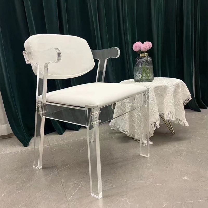 Minimalist Lambswool Acrylic Vanity Stool