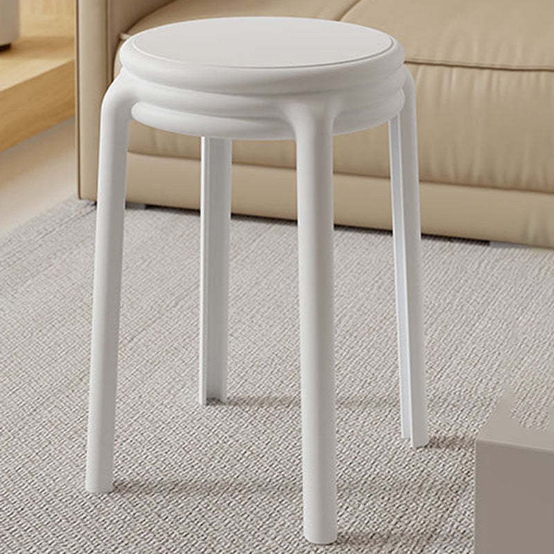 Scandinavian Macaron Round Stackable Plastic Chair — Gray