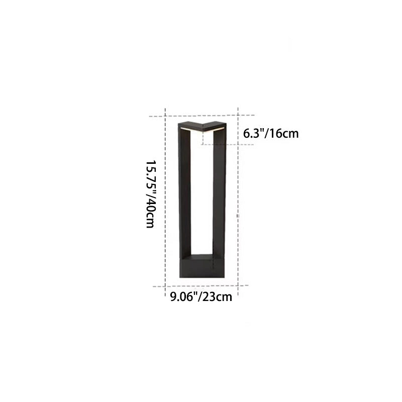Minimalist Rectangular Aluminum Acrylic LED Landscape Light