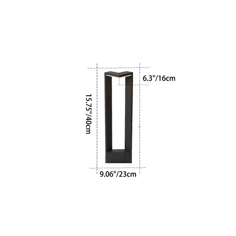 Minimalist Rectangular Aluminum Acrylic LED Landscape Light