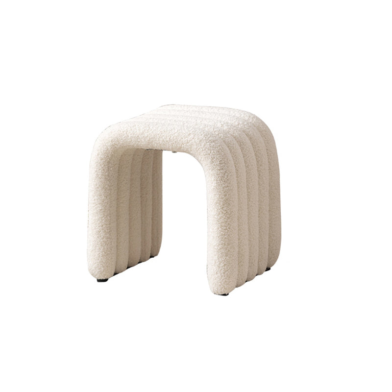Nordic Arch Steel Boucle Vanity Stool