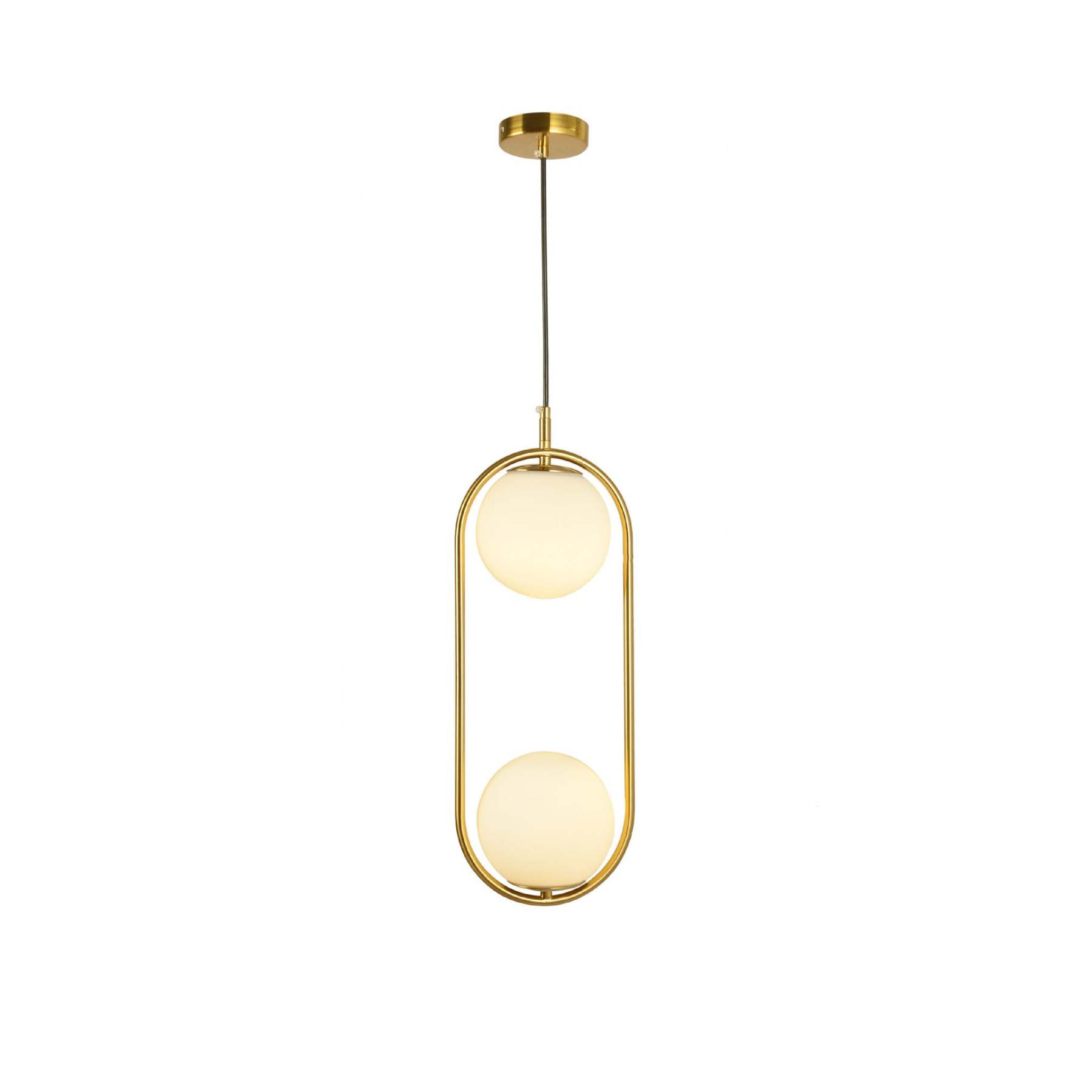 Modern Minimalist Oval Glass Orb Pendant
